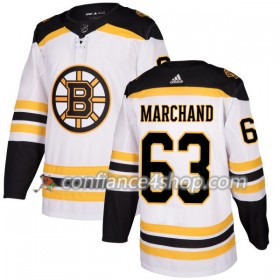 Adidas Maillot de Hockey Boston Bruins Brad Marchand 63 2017-2018 Blanc Authentic - Homme